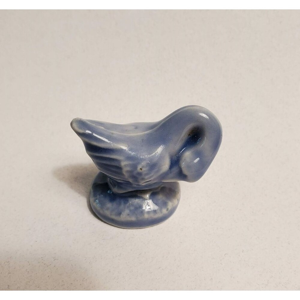 Blue Goose Figurine, Wade Whimsies Geese, Wade Pottery England Vintage Miniature - Picture 3 of 4